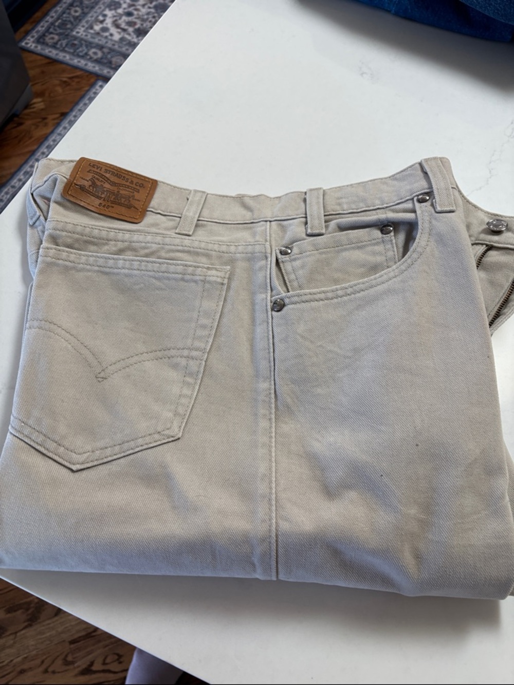 Levi's Men's Light Beige Slim Straight Jeans